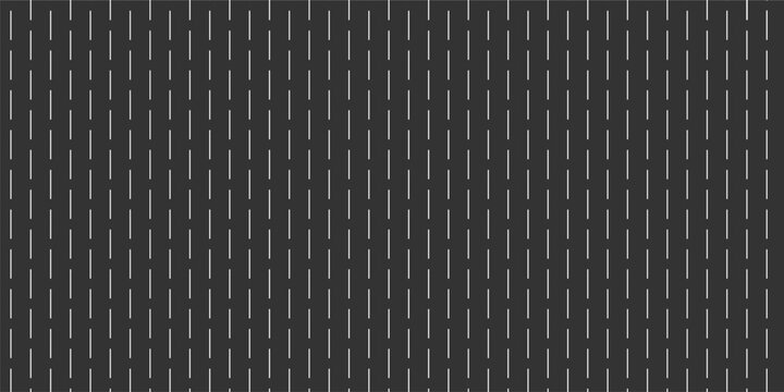 Minimalist black vertical line pattern on dark background, abstract vector design with sleek dashed lines, professional digital texture for tech branding, modern interfaces, and luxury themes