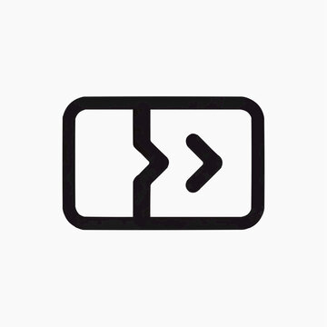 Flat vector illustration of a minimalist undo action arrow icon, perfect for user interfaces, web design, or application development.