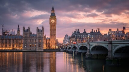Fototapeta premium Big Ben and the Palace of Westminster in London.