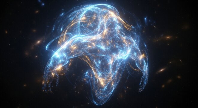 A Chaotic Dance of Light and Energy, Capturing the Ethereal Essence of Cosmic Phenomena in a Visual Symphony of Colors and Motion