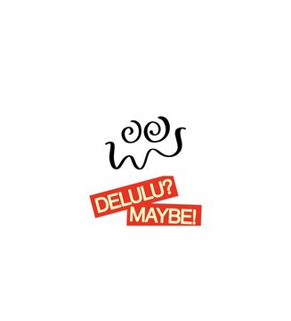 T-shirt printing design for gen z having the word  delulu