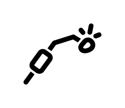 Lightning Bolt with Spark Effect Vector Icon
