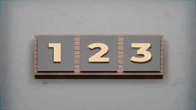 3d tiler ticker timer animation, textured background