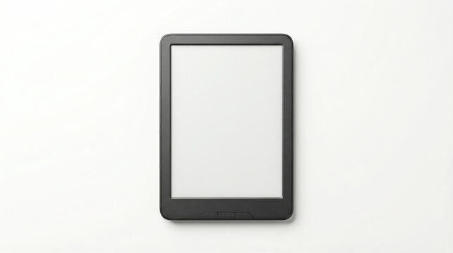 Black electronic reader or e-book device blank screen.