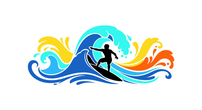 Man surfing on a wave board.