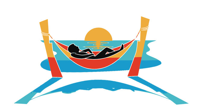 Person Relaxing in a Hammock.