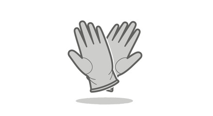 Fototapeta premium Pair of medical or protective gloves isolated on white background