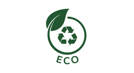 Fototapeta premium Eco friendly recycling symbol logo.