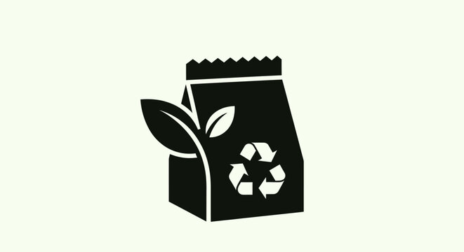 Eco friendly recyclable paper bag packaging.