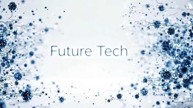 Clean White Technology Particle Copy Space Background