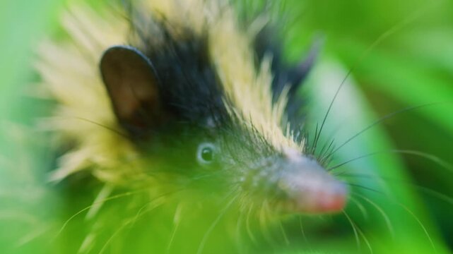Lowland Streaked Tenrec (Hemicentetes semispinosus).
