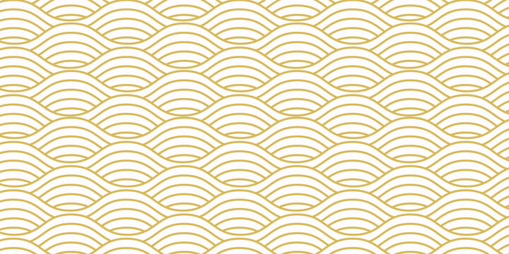 Yellow instant noodle, pasta and spaghetti texture with geometric wavy lines. Ramen, pasta vector pattern. Background abstract food illustration