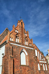 Obraz premium Gothic, historic Catholic church in the city of Poznan