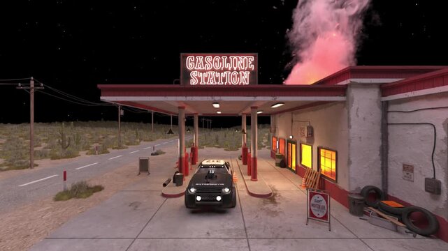パトカー　3DCGレンダリング
