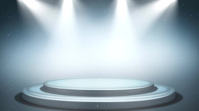 empty stage with spotlight loop motion background
