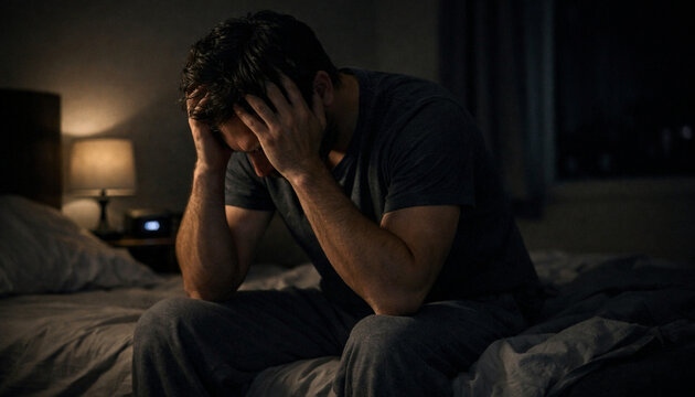 Panic Attack at Home &ndash; Anxiety Concept