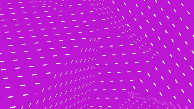 Curved magenta surface with repeating white dash pattern