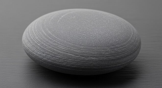 Close up of a Smooth, Rounded Grey Stone with Subtle Natural Patterns