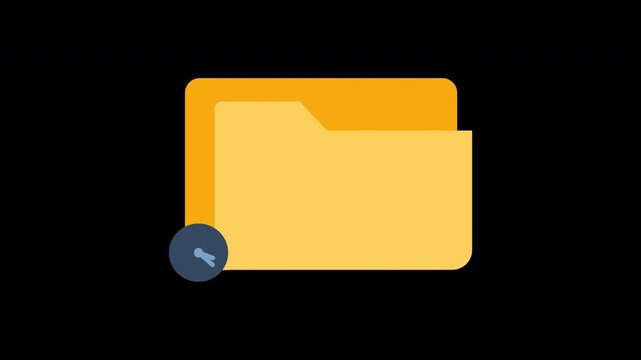 folder icon features a small clock overlay representing organized file history or the retrieval of recently accessed digital documents