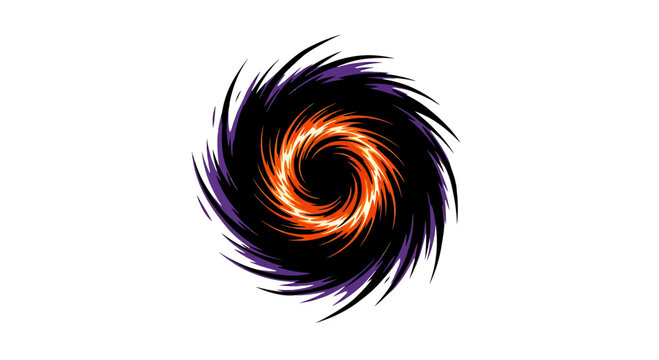 Abstract cosmic vortex portal vector illustration on white background