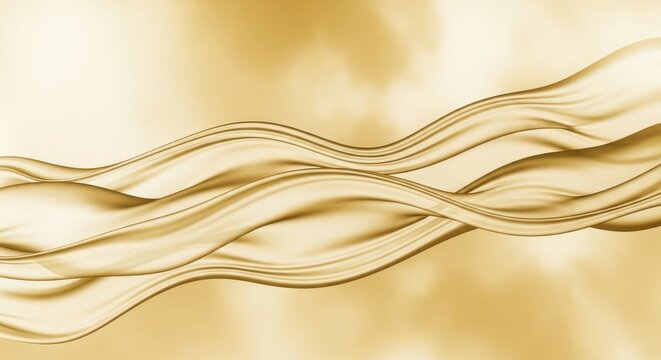 Shimmering gold and ivory vapor flows in soft, cloud-like waves, creating a luxurious and ethereal abstract background with gentle motion, smoke, glowing, radiant
