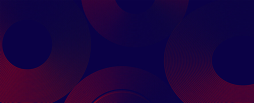 bloue geometric abstract background red  overlapping layers on bright space with line effect decoration. Circle style concept modern graphic design element for banner, flyer, card. vector