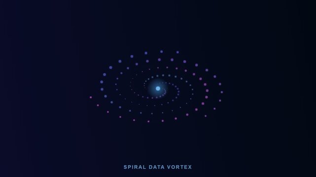 An intricate visualization of AI workflow optimization featuring a luminous digital vortex of interconnected data points expanding across a dark void in a cinematic sequence