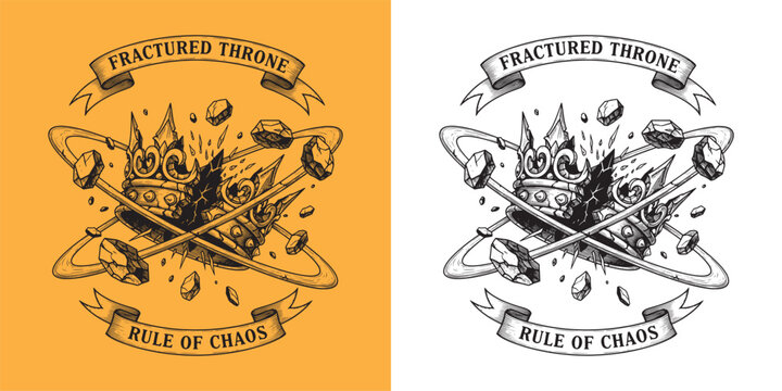 Fractured Throne Rule of Chaos Broken Crown Illustration