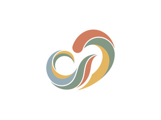 Fototapeta premium Minimalist Abstract Flowing Shapes with Soft Color Palette Background
