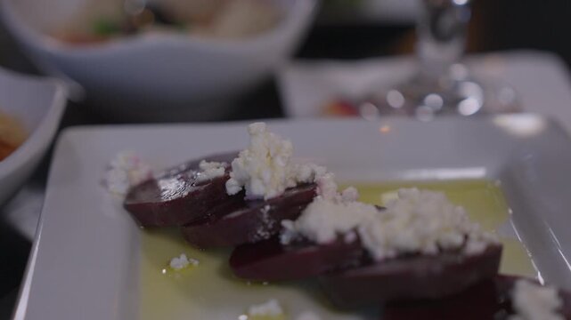 Turnip dish at Mediterranean restaurant