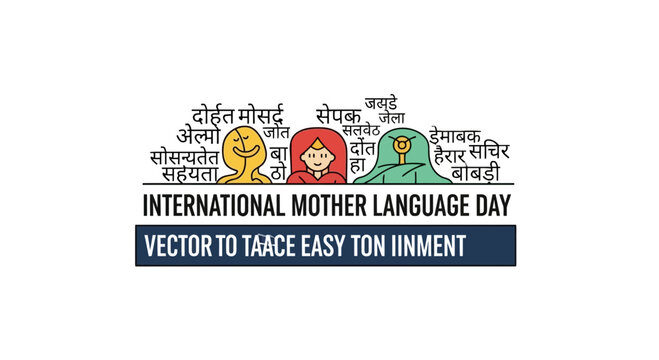 International Mother Language Day Vector Illustration for Cultural Diversity