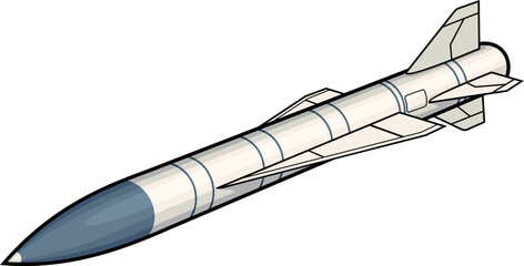 Obraz premium Kh-22 X-22 Anti-ship cruise missile, vector illustration