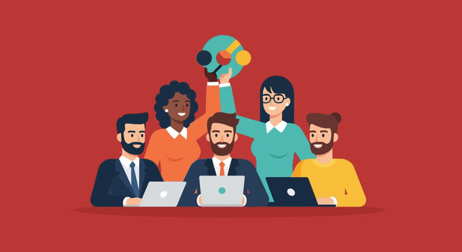 Diverse Team Celebrating Success.