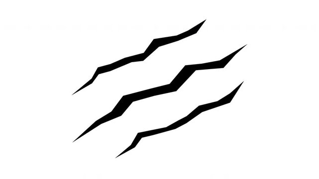  claw marks or deep scratches, symbolizing an animal attack ,Powerful predator scratch marks representing danger and wild strength for editing video