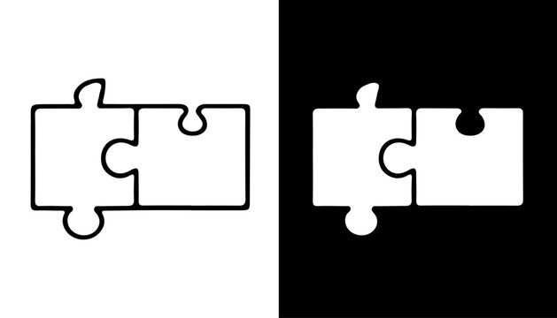 Interlocking Harmony: Two puzzle pieces, symbolizing unity and connection, are juxtaposed against contrasting backgrounds, conveying the essence of partnership and integration.