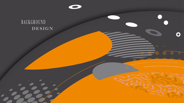 Abstract yellow color background with round shapes