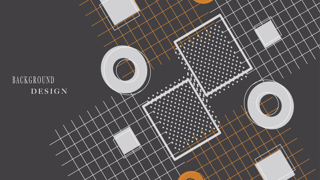 Grey color squares with lines background