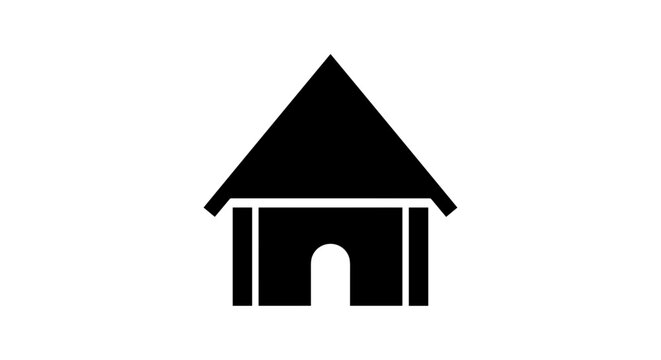 Simple Black House Icon Design 11.