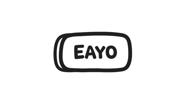 Minimalist Hand Drawn EAYO Text Vector Graphic