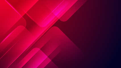 Obraz premium Premium red digital background featuring elegant overlapping geometric shapes and glowing light effects for modern tech designs