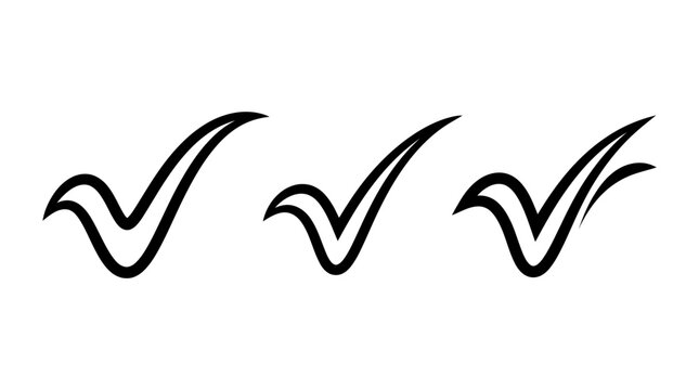 Stylized Check Marks in a Row