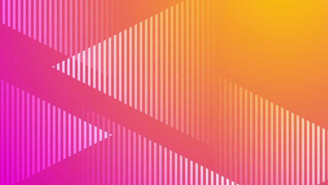 Bright orange and pink gradient background with geometric triangle patterns for youthful marketing and ads