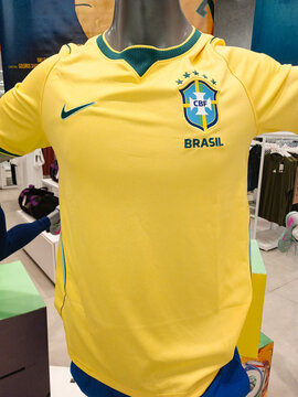 Official jersey of the Brazilian national football team for the 2026 World Cup, in S&atilde;o Lu&iacute;s, Maranh&atilde;o, Northeast Brazil.