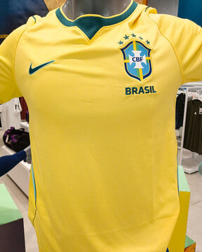 Official jersey of the Brazilian national football team for the 2026 World Cup, in S&atilde;o Lu&iacute;s, Maranh&atilde;o, Northeast Brazil.
