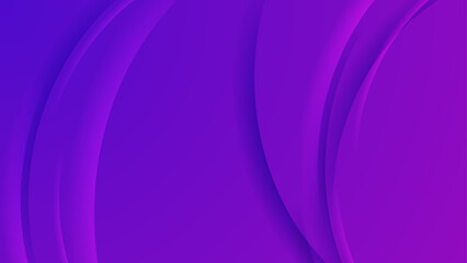 Dynamic purple and violet background with deep circular curves and layered shadows for creative media design © Badr Warrior