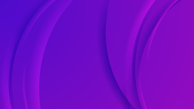 Dynamic purple and violet background with deep circular curves and layered shadows for creative media design