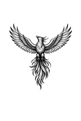 Fototapeta premium Rising Phoenix: Rebirth in Fire