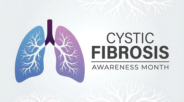 Cystic fibrosis awareness month illustration a visual representation of lungs and the disease's impact
