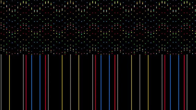 Colorful lines and wave pattern animation
