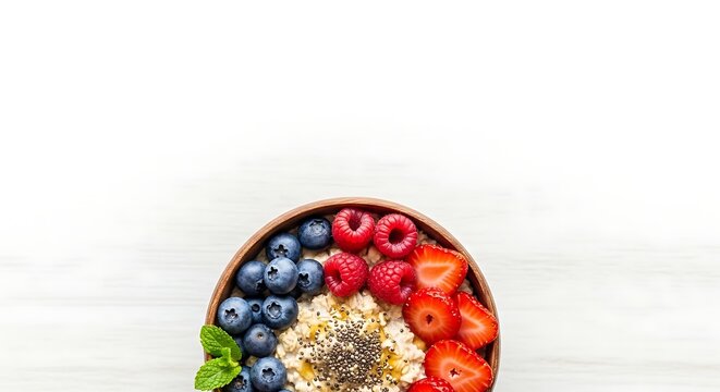 Delicious and Nutritious Superfood Bowl with Vibrant Berries for a Healthy Breakfast